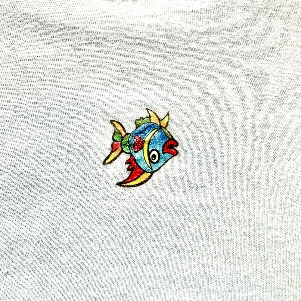 ⭐️ 5 for $25 Antigua Light Blue Cotton T-Shirt with Turtles & Fish Size 4T